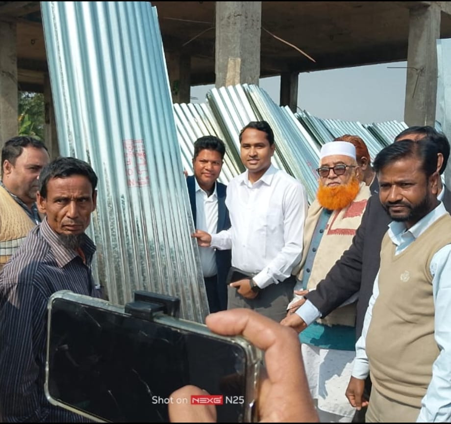Corrugated iron distribution.